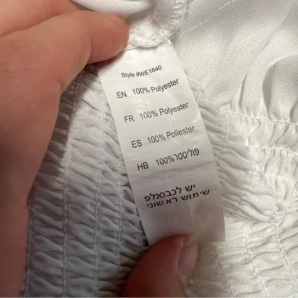 White Ruffled Off-the-Shoulder Crop Top - Picture 4 of 4